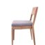 Wooden Zoe church chair sample picture with upholstery.